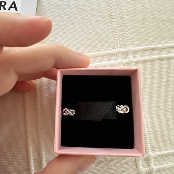 Sparkling Infinity Stud Earrings - Picture 3 of 5